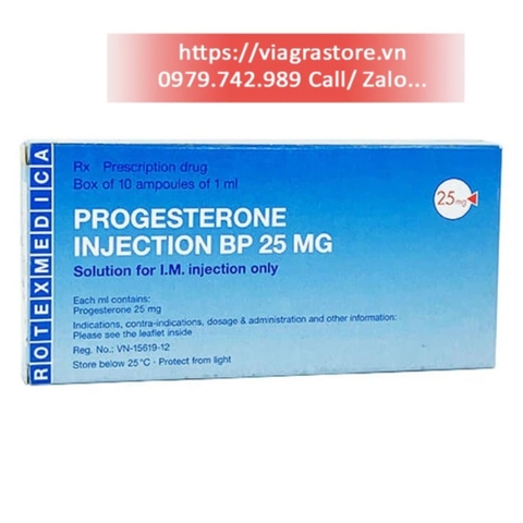 Progesterone Injection BP 25mg (Hộp 10 ống)