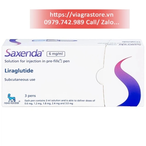 Saxenda 6mg/ml Novo Nordisk Hỗ Trợ Cho Chế Độ Ăn Giảm Calo (Hộp 3 cây)