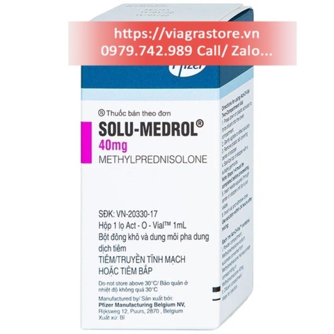 Solu-Medrol 40mg Pfizer (Hộp 1 lọ x 1ml)