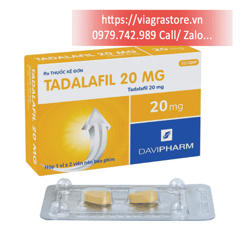 Tadalafil 20mg Davipharm - Hộp 2 Viên