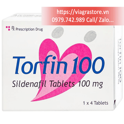 Torfin 100mg Sildenafil - Điều Trị Rối Loạn Cương Dương (1 vỉ x 4 viên)