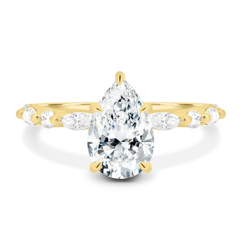 Nhẫn Kim Cương Pear - Accent Band