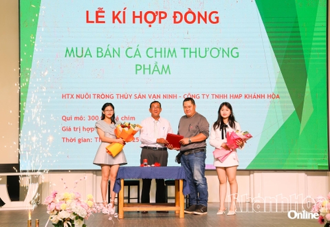 Hợp tác xã Nuôi trồng thủy sản Vạn Ninh ký kết hợp tác ương giống và tiêu thụ sản phẩm nuôi biển