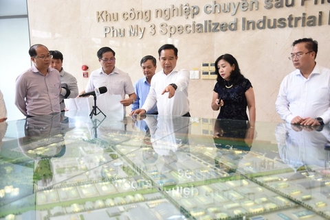 Chủ tịch Nguyễn Văn Được khảo sát Long Sơn - Phú Mỹ 3, định hướng phát triển kinh tế biển hiện đại