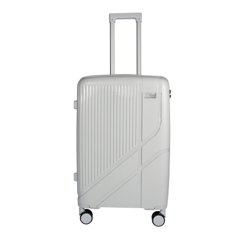 VALI DU LỊCH VALINY VNY01 NHỰA PP CAO CẤP SIZE 20/24 MÀU XÁM BẠC