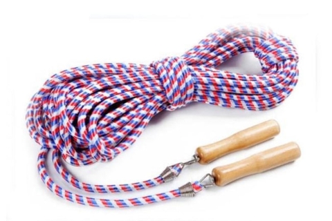 Dây nhảy vải dù cán gỗ 9302