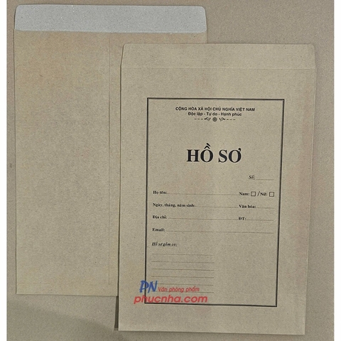 Bao thư Bìa HỒ SƠ kraft nâu 25x35cm A4 160gsm (100 cái/ xấp)
