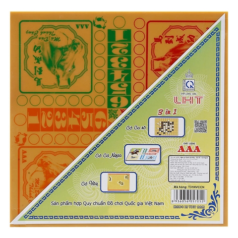Bộ cờ 3in1 Cờ vây/ Cờ caro/ Cờ cá ngựa hộp nhựa T31NVCCN
