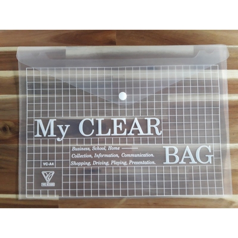 Bìa nút my clear A4 VC-E325 23x31.5cm (12 cái/ xấp)