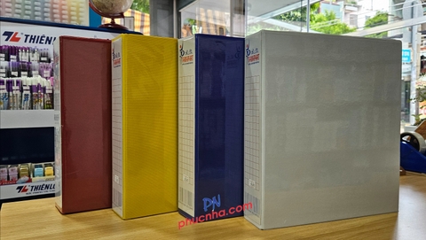 Bìa còng kiếng Thành Phát 4 còng (vàng) - 7cm A4