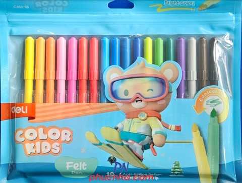Bút lông màu Deli C161 Felt pen - 12 màu/ 18 màu/ 24 màu