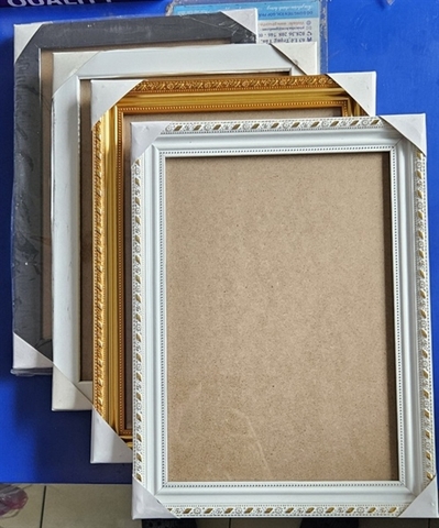 Khung ảnh 25x30cm viền - vàng, đen, trắng - hoa văn, trơn - mặt kính