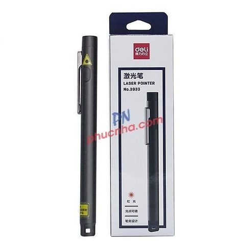 Bút chỉ bản đồ Deli 3933 laser màu đen kèm 2 pin Alkaline