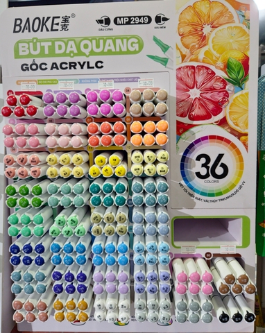 Bút lông màu Acrylic maker Baoke MP2949 2 đầu Vuông + Brush (6)