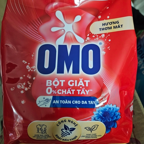 Bột giặt OMO công nghệ xanh/ không chất tẩy 380g (36 túi / thùng)