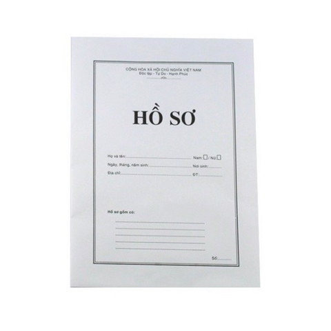 Bao thư Bìa HỒ SƠ trắng A4 25x35cm 100gsm (100 cái/ x)