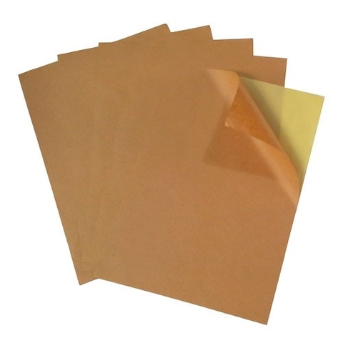Giấy decal A4 da bò nâu