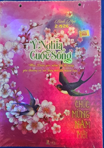 Lịch bloc siêu đại 2026 Bính Ngọ khổ 20x30cm