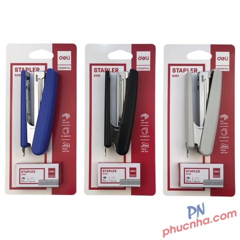 Bấm kim Deli 0251 + kim bấm số 10 (16)