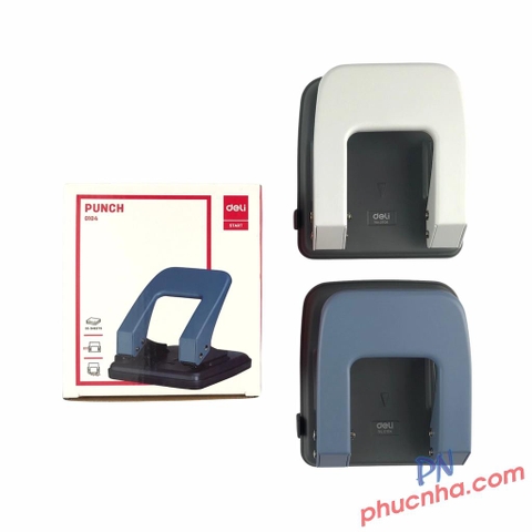Bấm lỗ Deli 0104 lớn 35 tờ, 2 lỗ, có thước