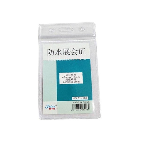 Bảng tên đứng JL-107 54x86mm dẻo có gài