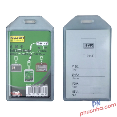 Bảng tên đứng T-014V 54x85mm dẻo dày (10/200)