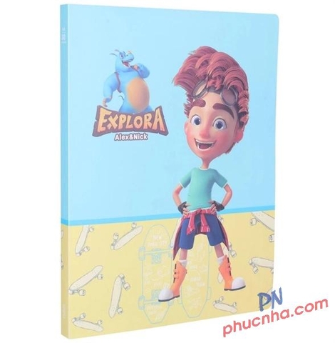 Bìa 20 lá A4 Deli 55302 Explora Alex & Nick