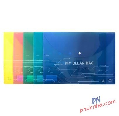 Bìa nút Deli 38165 F4 trong, màu (12)