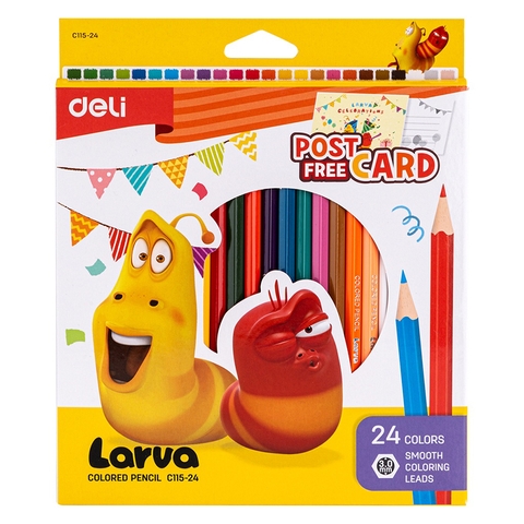 Bút chì màu Deli Larva C115-24 24 màu (12)