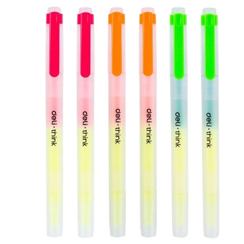 Bút dạ quang Deli U35304 2 đầu 2 màu (6)