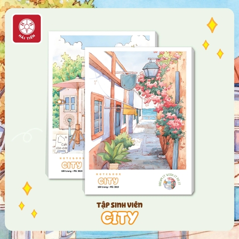 Tập Hải Tiến CITY 3026 200 trang sinh viên B5 60gsm 4 ly ngang (5/70)