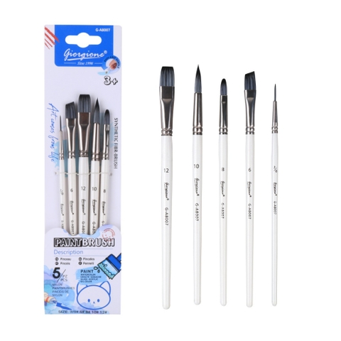 Cọ vẽ bộ 5 cây Giorgione nhiều size A8007