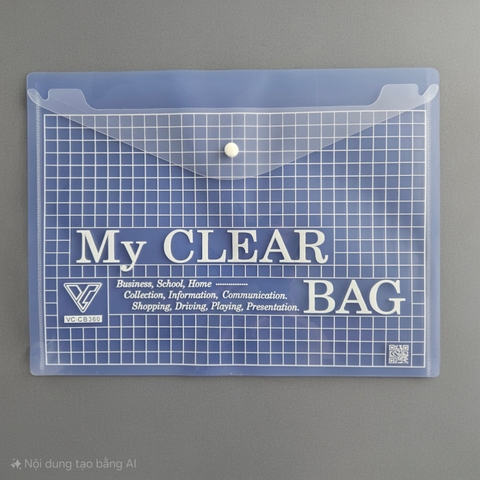 Bìa nút my clear F4 VC-360 25x35cm A4 (12 cái/ xấp)