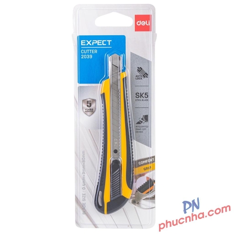 Dao rọc giấy 9mm Deli 2039