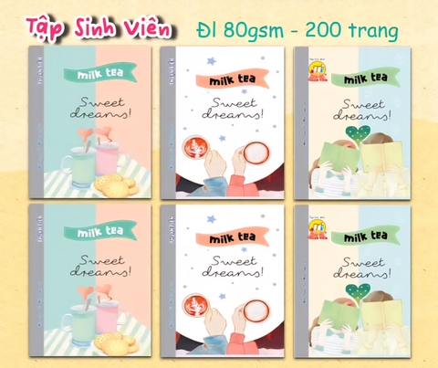 Tập SV Thuận Tiến Milk tea B5 200tr 80gsm kẻ ngang (2/60)