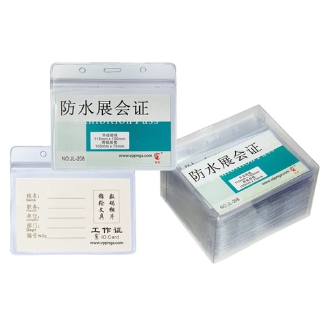 Bảng tên ngang JL-208 10.5x7.5cm dẻo có gài