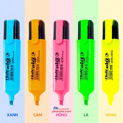 Bút dạ quang Flexoffice FO-HL02 (10) - Vàng, cam, hồng, xanh lá, xanh biển