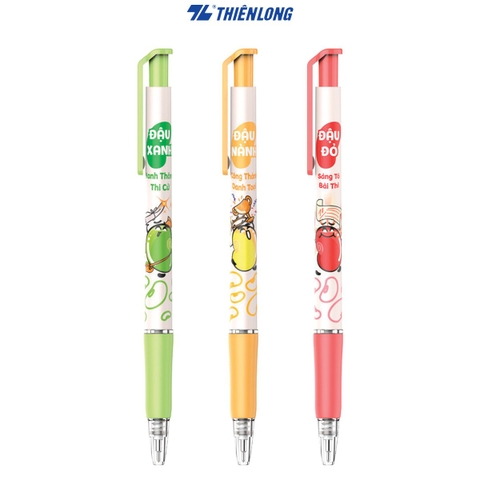 Bút bi butter gel Thiên Long GELB-046/LUCK 0.5mm, mực xanh bản đậu (3)