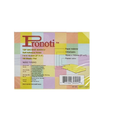 Giấy note dính 30400 - 3x4 Pronoti
