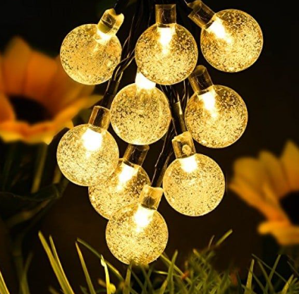 Dây đèn led trang trí bi bọt 50 bóng 10 mét (không chóp)