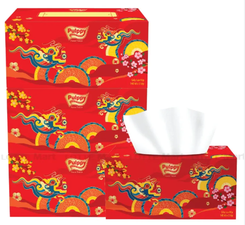 Giấy lụa hộp rút Pulppy 140 tờ Tết 2025 (3/60)