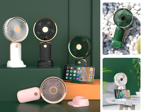 Quạt sạc mini cầm tay có chân đế YM88152