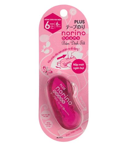 Băng keo 2 mặt dạng xóa kéo Norino Beans Plus 6mmx6m (10)