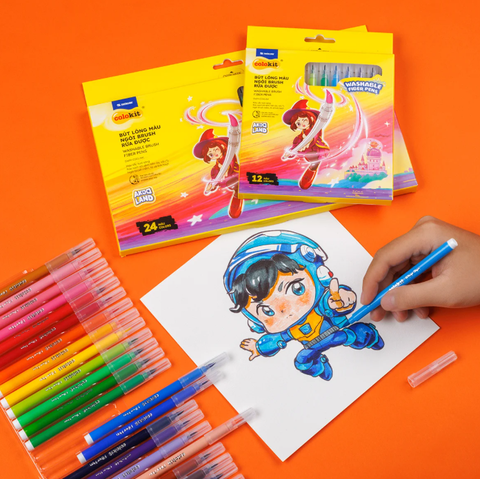 Bút lông màu bursh Fiber Pen Thiên Long Colokit FP-C020 24 màu Hygge ấm ngòi brush