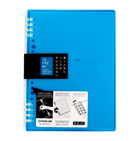 Bìa ghi chép King Jim 9854GSV A5 còng nhựa 8 lỗ (thay được giấy)