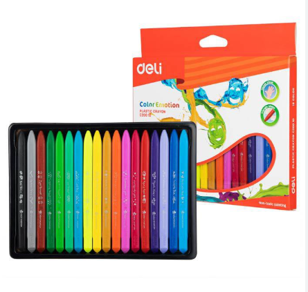 Bút màu sáp thân nhựa Deli C20000, C20010, C20020