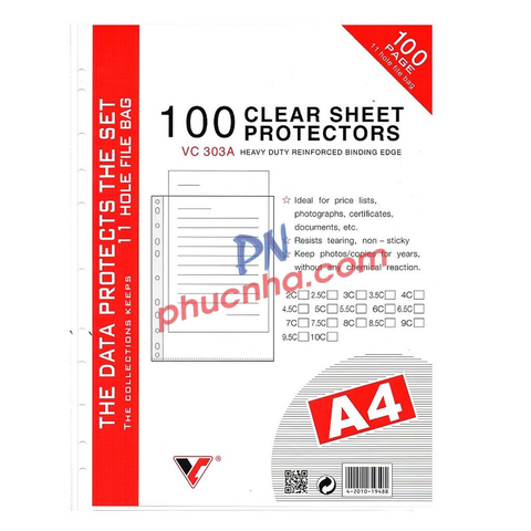 Bìa lỗ A4 700g tem đỏ (40 xấp/ T)