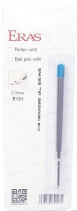 Ruột bút ký bấm, xoay (mực bi) Eras E131 0.7mm - Mực xanh (1 ruột/ vỉ giấy)