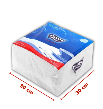 Khăn giấy ăn Pulppy 100 tờ 2 lớp 33x33cm (30 bịch/ thùng)