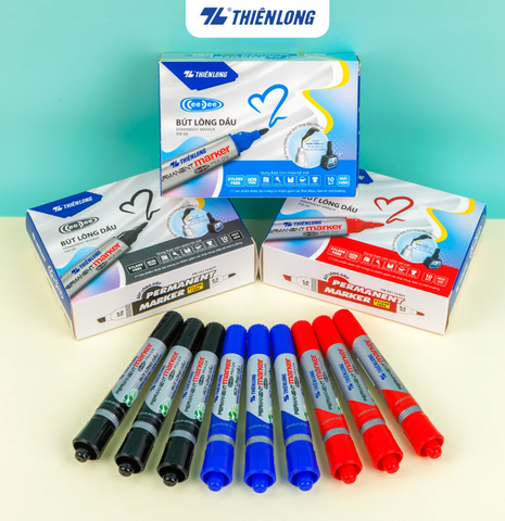 Bút lông dầu 2 đầu Thiên Long PM-09 (10/720)